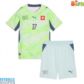 Billiga Schweiz Ruben Vargas #17 Bortatröja Barn VM 2026 Kortärmad (+ Korta byxor)